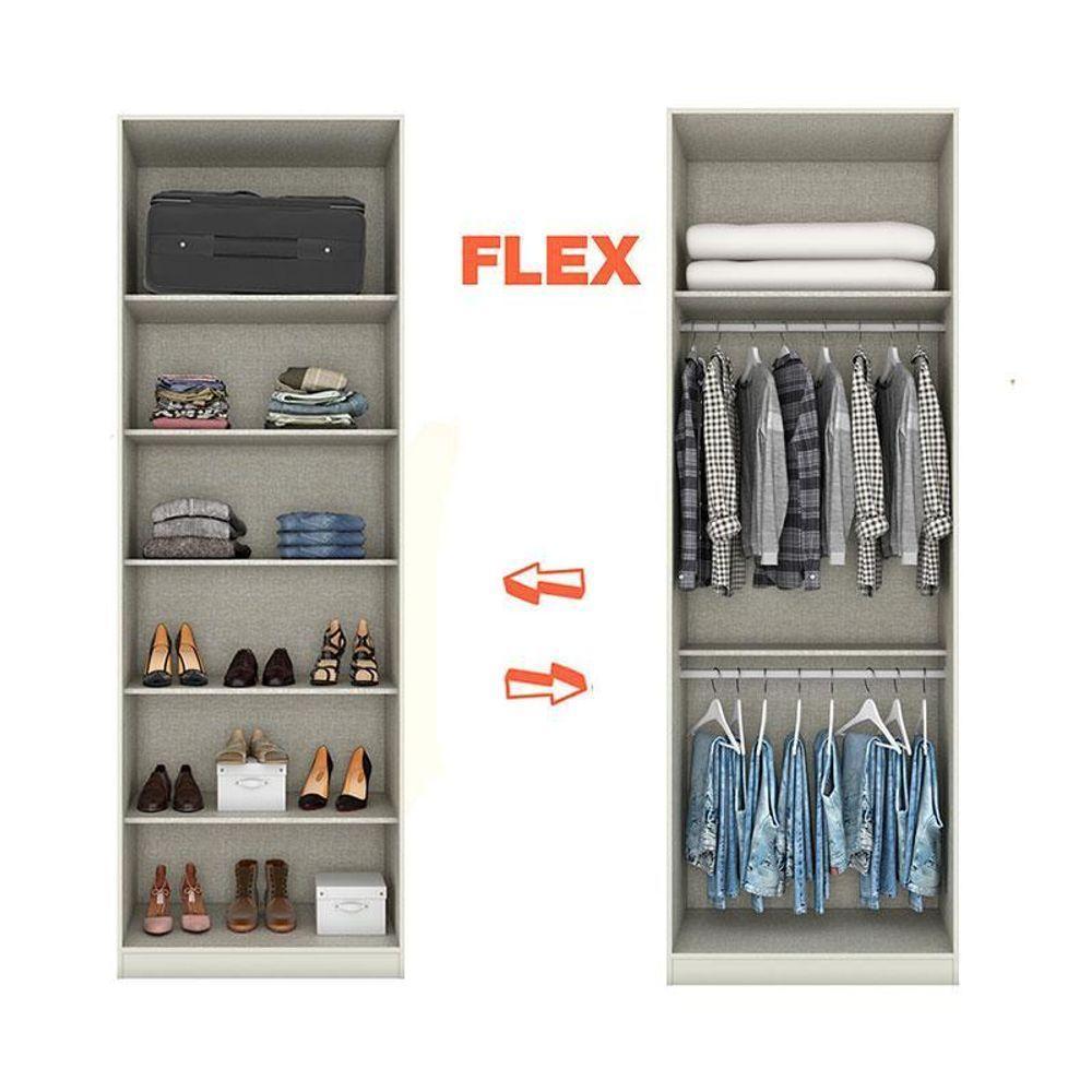 Armário 2 Portas Com Espelhos Seletto Areia Jequitibá - Henn - 3