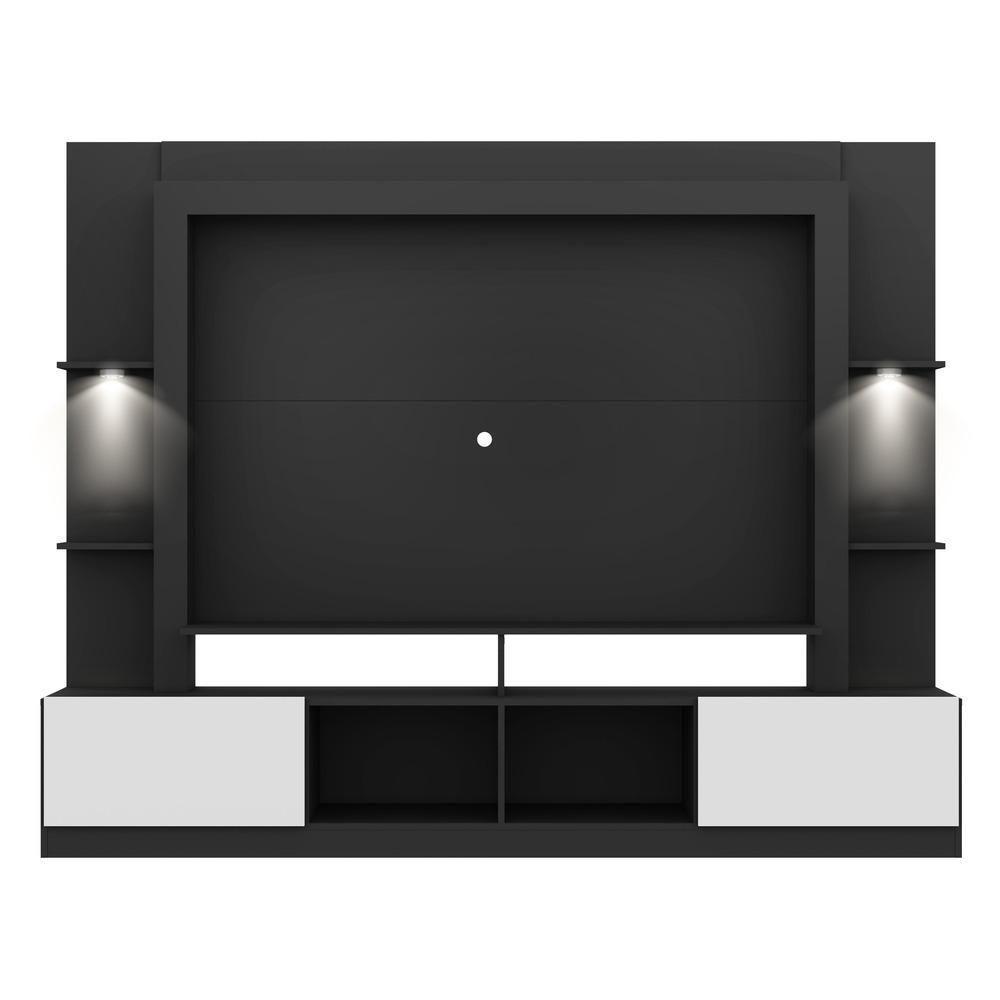 Rack Estante com Suporte Tv 65´´ Leds Preto/Branco - 3