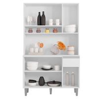 Armário Para Cozinha Kit Márcia Branco Brilho - Ajl - 4