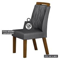 Cadeira Para Mesa De Jantar Ilhéus Mdf Kit 2 Peças Joli Chumbo – Leifer Móveis - 3