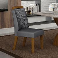 Cadeira Para Mesa De Jantar Ilhéus Mdf Kit 2 Peças Joli Chumbo – Leifer Móveis - 5