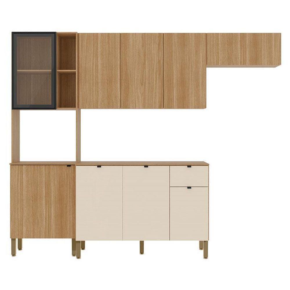 Cozinha Compacta Vert Plus Com Balcão Para Cozinha Freijó Freijó Soft - Kits Paraná - 3