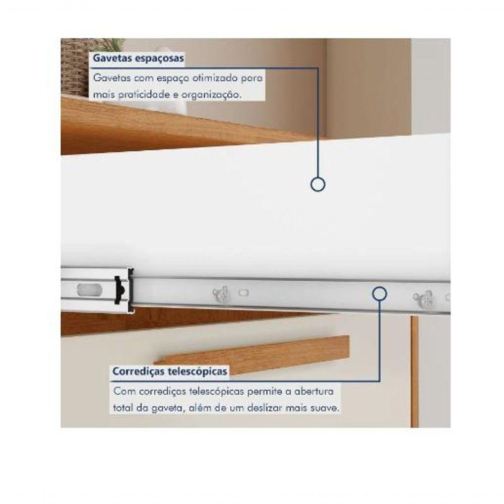 Cozinha Completa 11 Portas 2 Gavetas Lorena Kaiki Móveis - Nature/off - 7