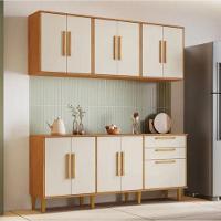 Cozinha Completa 11 Portas 2 Gavetas Lorena Kaiki Móveis - Nature/off - 1