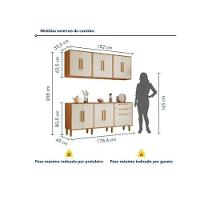Cozinha Completa 11 Portas 2 Gavetas Lorena Kaiki Móveis - Nature/off
