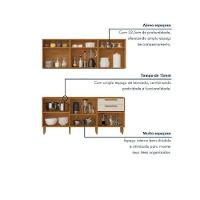 Cozinha Completa 11 Portas 2 Gavetas Lorena Kaiki Móveis - Nature/off - 5