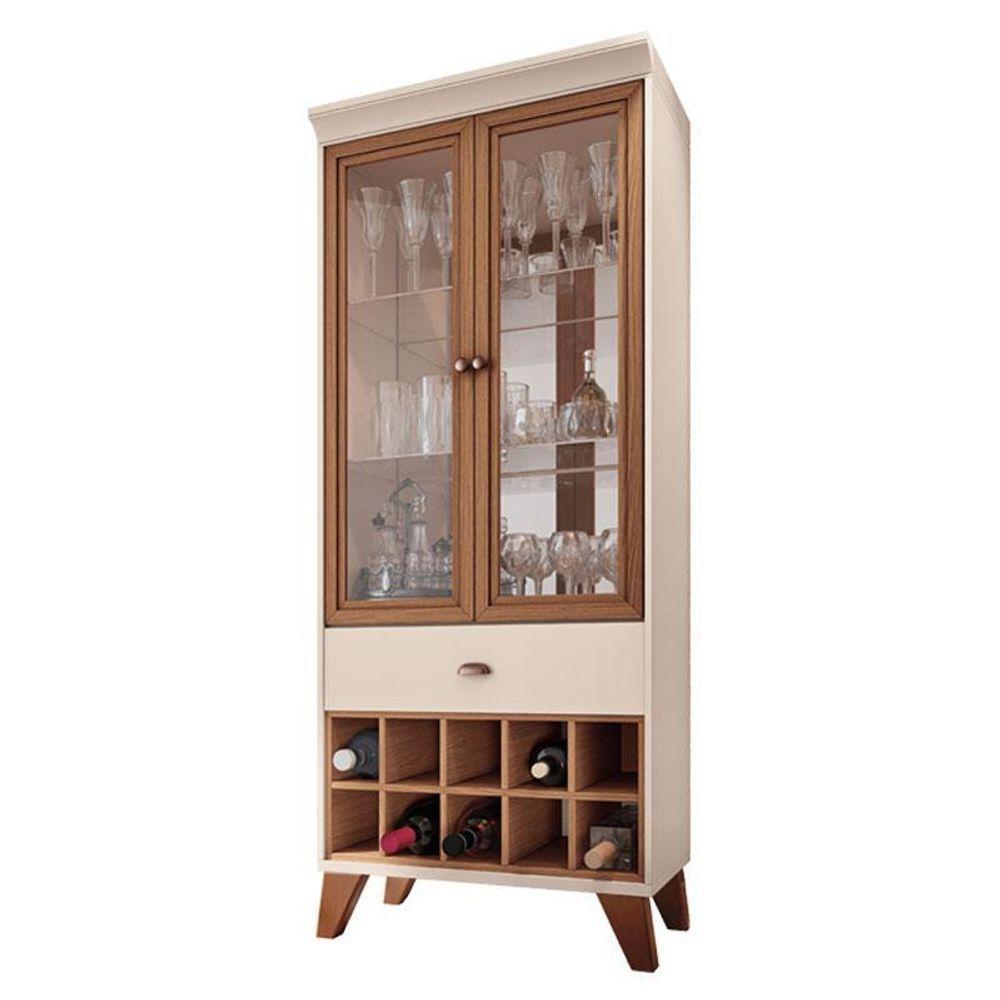 Cristaleira Ambiente ópera Off White Nature – Hb Móveis - 2