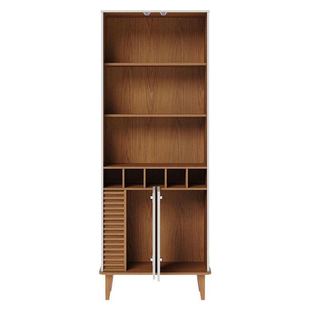 Cristaleira Ambiente Jurerê Off White Matte Freijó - Colibri - 3