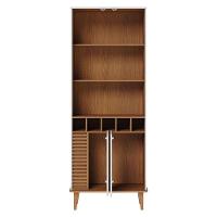 Cristaleira Ambiente Jurerê Off White Matte Freijó - Colibri - 3