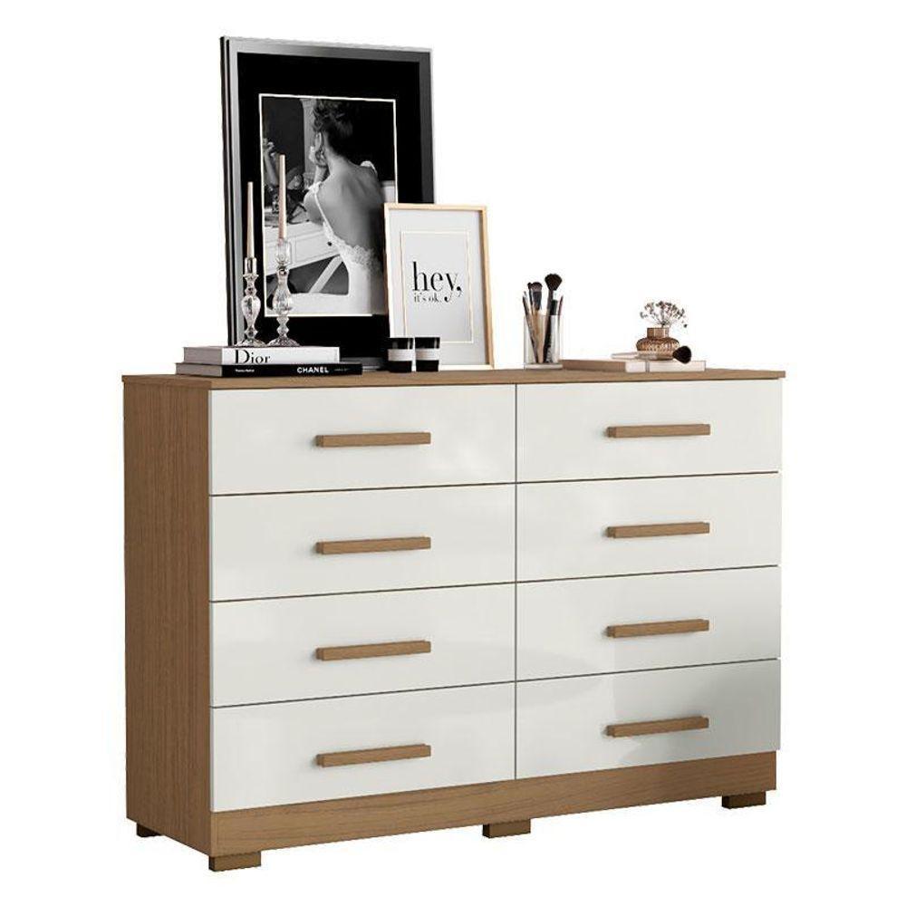 Cômoda 8 Gavetas 2014148 E Armário Multiuso Florença 2000199 Atacama Off White - Aramóveis - 4