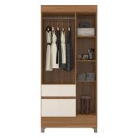 Cômoda Astral E Guarda Roupa Solteiro Wind Amêndola Off White - Demóbile - 4