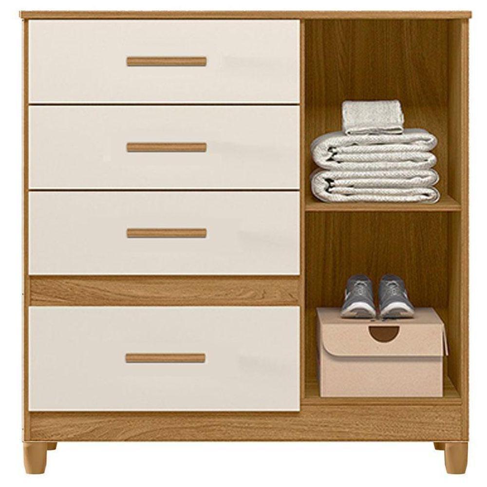 Cômoda Sapateira Vênus Freijó Off White Com Pés - Moval - 3