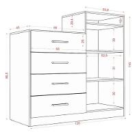 Cômoda Sapateira Londres 2004142 E Armário Multiuso 2000191 Branco Brilho - Aramóveis