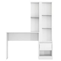 Escrivaninha Com Armário Morada Branco – Demóbile - 3