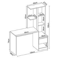 Escrivaninha Com Armário Morada Branco – Demóbile - 4