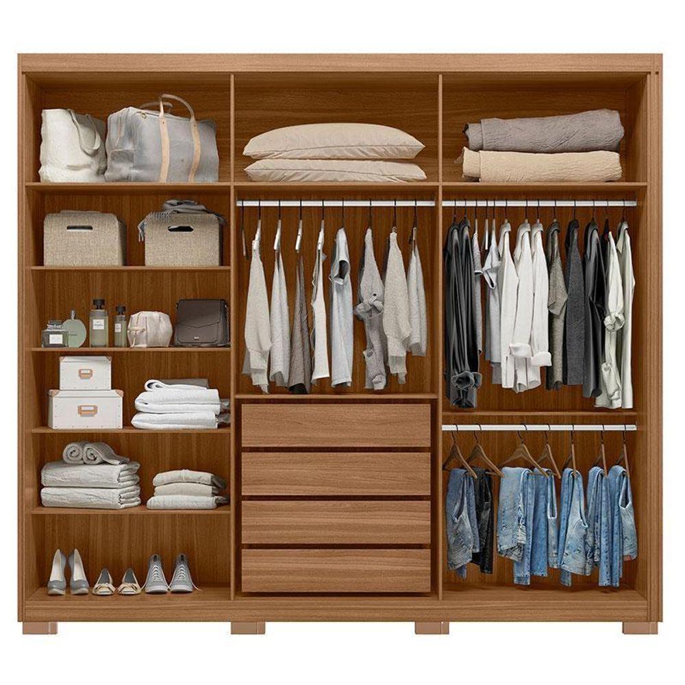 Cômoda Montevideu E Guarda Roupa Casal Venice 62780pe Amendola Touch Off White Com Pés - Demóbile - 5