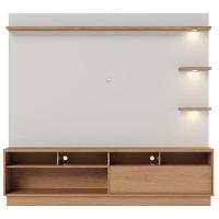 Estante Home Theater Ambiente Campeche Freijó Off White Matte - Colibri