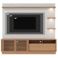 Estante Home Theater Ambiente Campeche Freijó Off White Matte - Colibri - 7