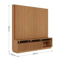 Estante Home Para Tv Até 75 Polegadas Com Led 2 Portas Jordão Freijó - 2