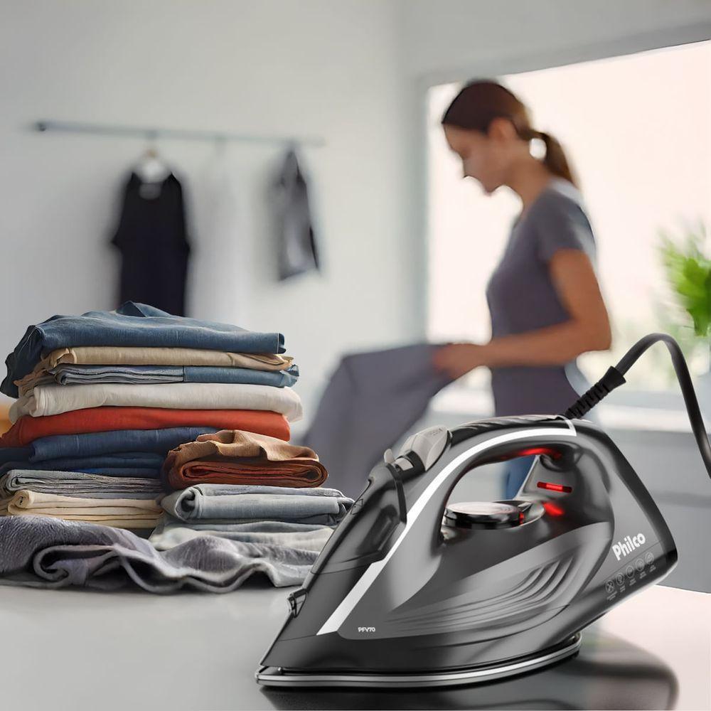 Ferro De Passar A Vapor Philco 320ml Base Cerâmica PFV70 110V - 8