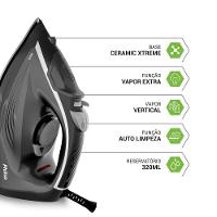 Ferro De Passar A Vapor Philco 320ml Base Cerâmica PFV70 110V - 5
