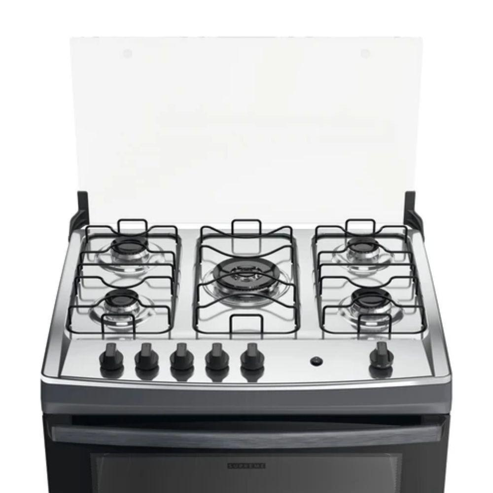 Fogão Dako 5 Bocas A Gas Supreme Mesa Inox Titanium Bivolt - 5