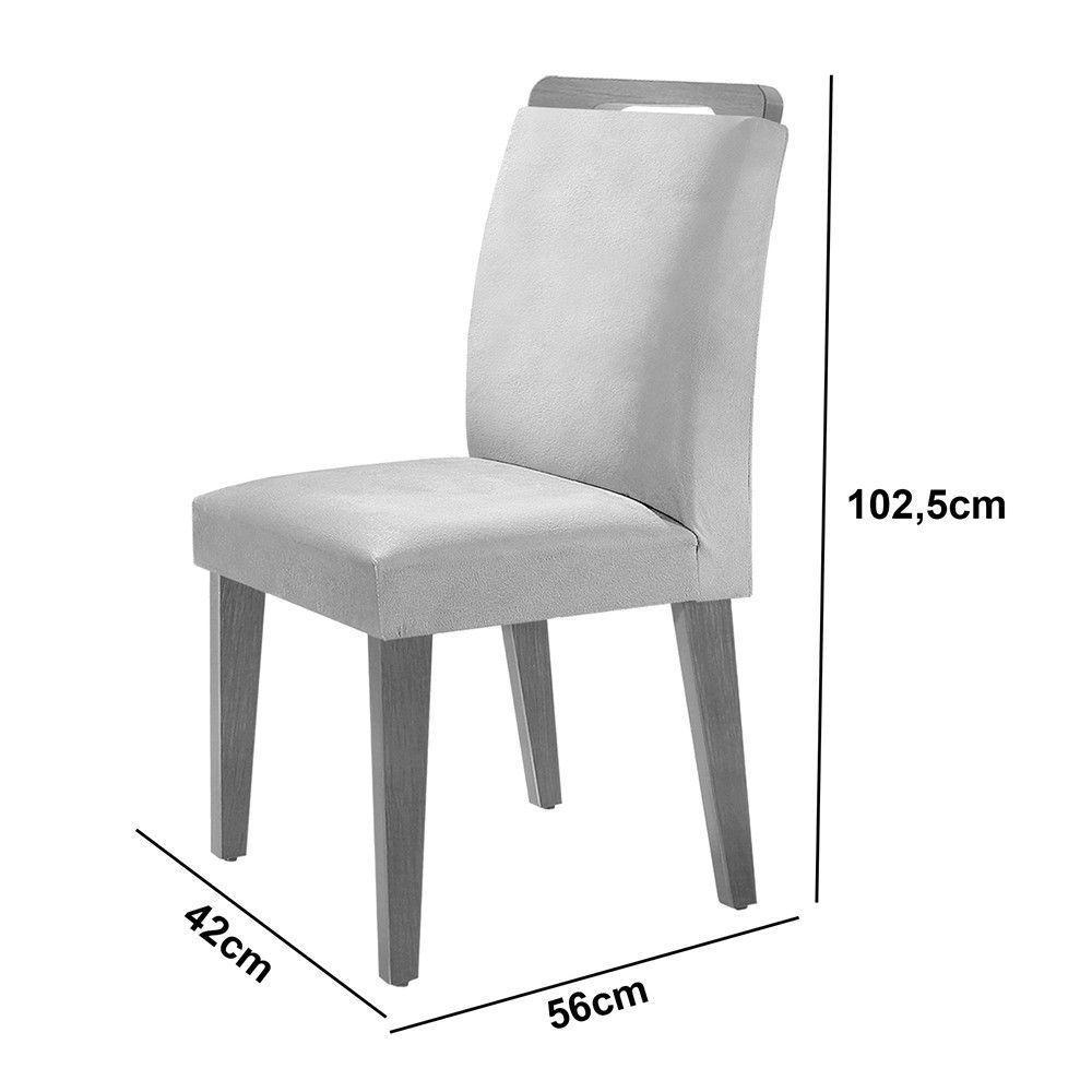 Sala De Jantar Mesa Olímpia 120cm Em Mdf E 4 Cadeiras Athenas Moderna Grafite Com Imbuia - 4