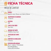 Sala De Jantar Mesa Olímpia 120cm Em Mdf E 4 Cadeiras Athenas Moderna Grafite Com Imbuia - 3