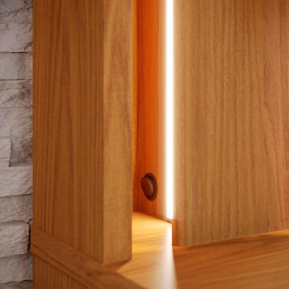 Estante Painel Tv 75 Pol Com Led 200cm Mafra Freijó C05 - Mpozenato - 9