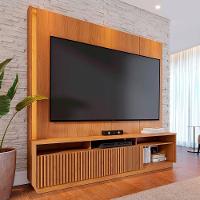 Estante Painel Tv 75 Pol Com Led 200cm Mafra Freijó C05 - Mpozenato - 2