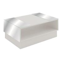 Mesa De Centro Com Espelho Multimóveis Cr45140 Off White Off White - 3