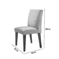 Sala De Jantar Mesa Olimpia 120mm Mdf Vidro Canto Reto Com 4 Cadeiras Creme/grafite/imbuia Ripado