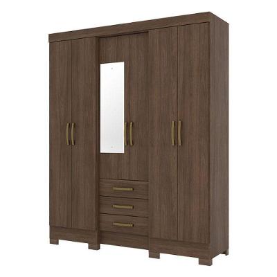 Guarda Roupa Solteiro Mentor Castanho – Briz Móveis