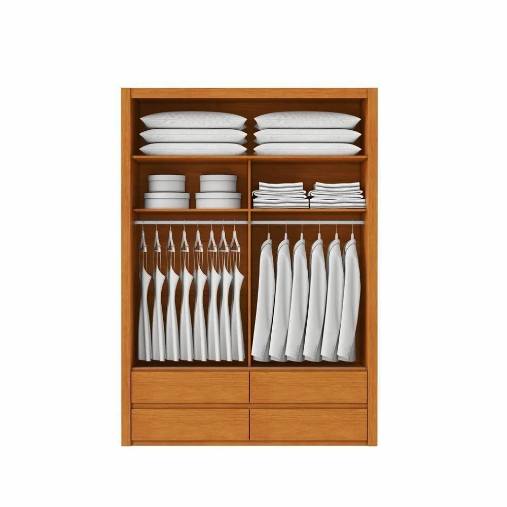 Guarda Roupa Solteiro 2 Porta 4 Gavetas Veroneze Rubi - 2