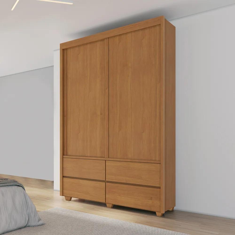 Guarda Roupa Solteiro 2 Porta 4 Gavetas Veroneze Rubi - 3