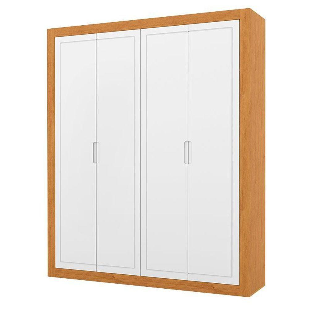 Guarda Roupa Infantil Tutto New 4 Portas Freijó Branco Soft - Matic - 1