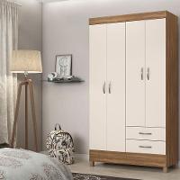 Guarda Roupa Solteiro Ambiente Astro Amêndola Touch Off White – Demóbile - 1