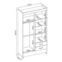Guarda Roupa Solteiro Ambiente Astro Amêndola Touch Off White – Demóbile - 3