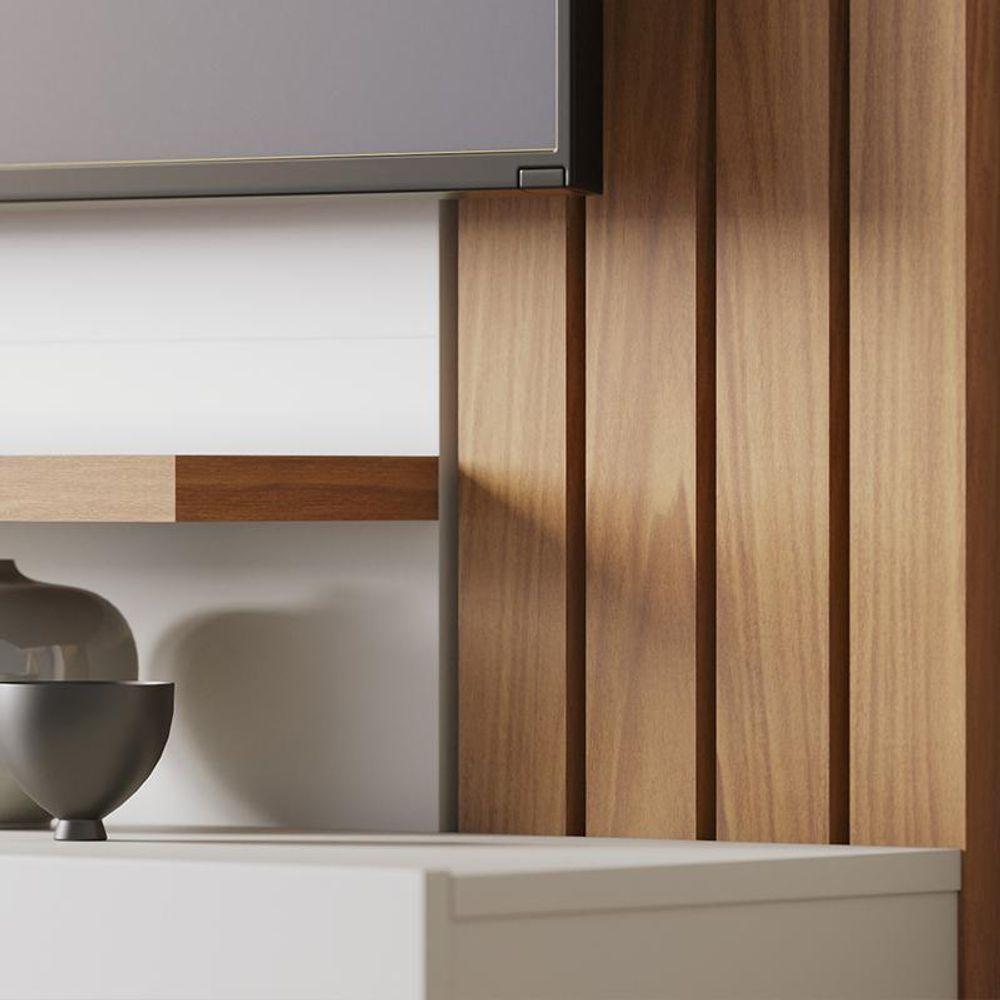 Home Suspenso Juriti 1.5 Ripado Off White Matte/freijó Para Tv Até 65” - Colibri Off White Matte/freijó - 3