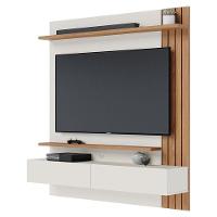 Home Suspenso Juriti 1.5 Ripado Off White Matte/freijó Para Tv Até 65” - Colibri Off White Matte/freijó - 1