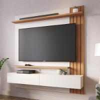 Home Suspenso Juriti 1.5 Ripado Off White Matte/freijó Para Tv Até 65” - Colibri Off White Matte/freijó - 2