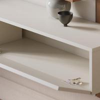 Home Suspenso Juriti 1.5 Ripado Off White Matte/freijó Para Tv Até 65” - Colibri Off White Matte/freijó