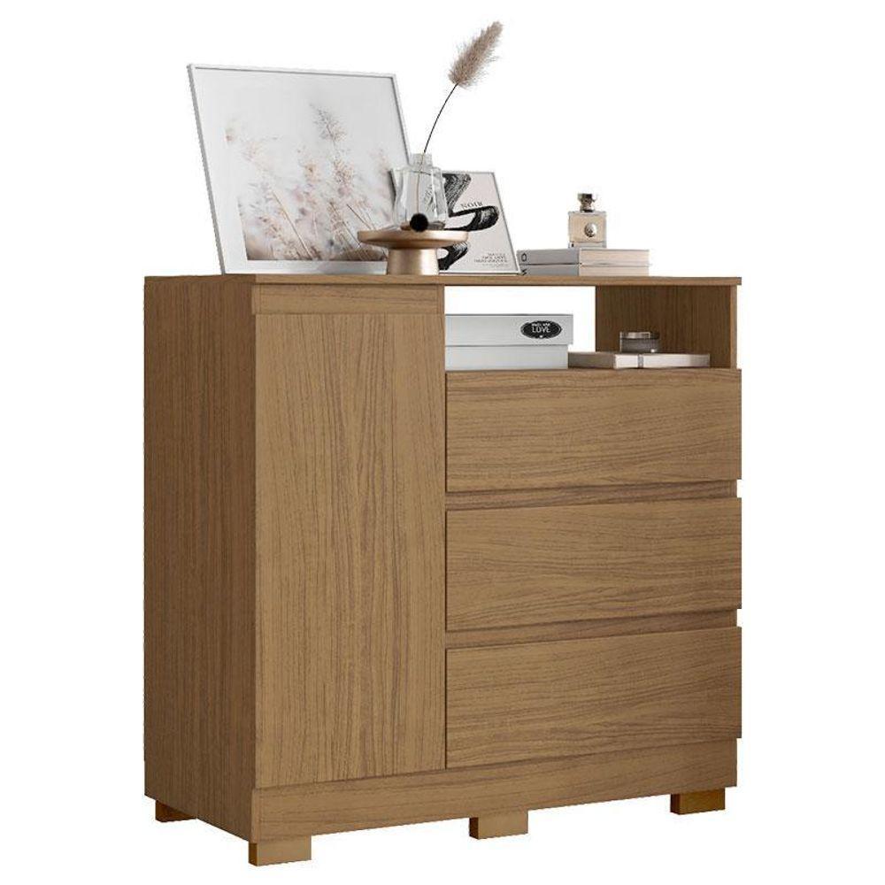 Guarda Roupa Solteiro Paris 2045150 Com Armário Multiuso 2000192 E Cômoda 2014143 Atacama - Aramóveis - 8