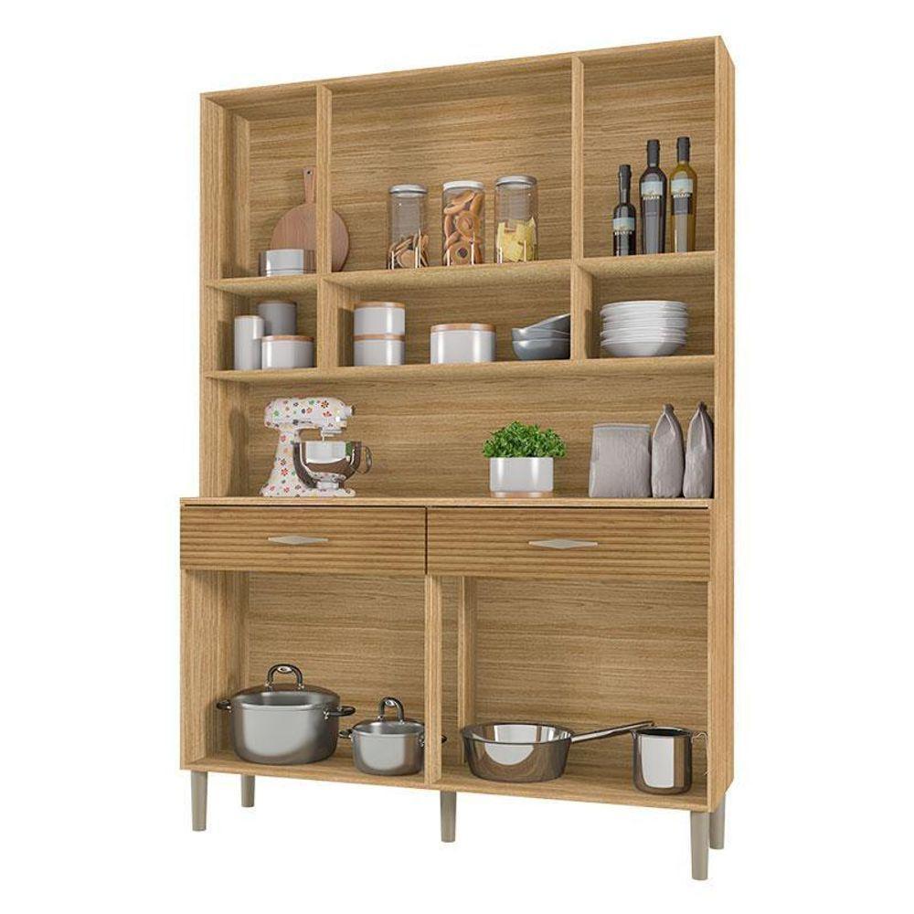 Kit Cozinha Golden 8 Portas Freijó Supremo Ripado - Kits Paraná - 2