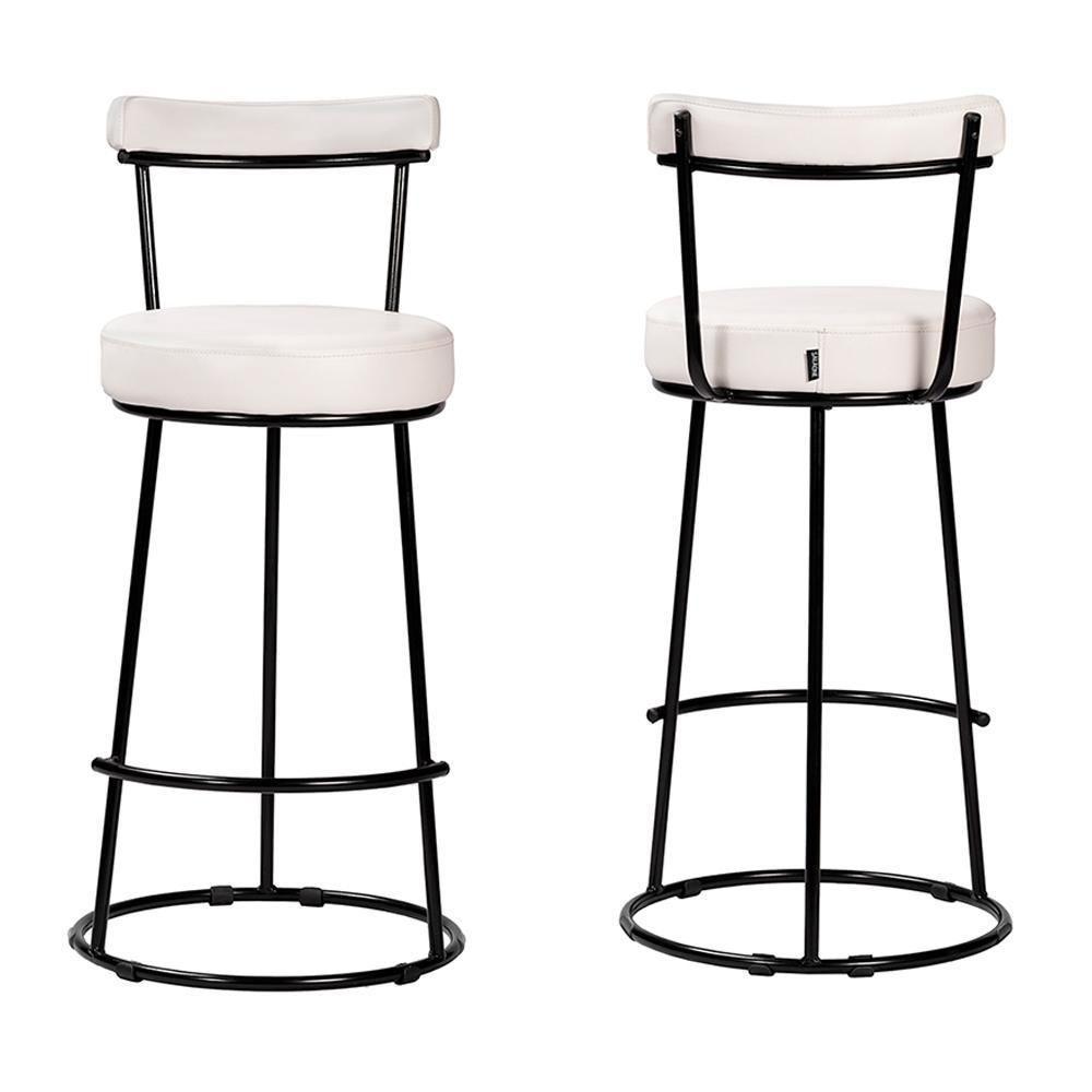 Kit 4 Banquetas Miami 96cm Couríssimo Branco - Salaone Branco - 3