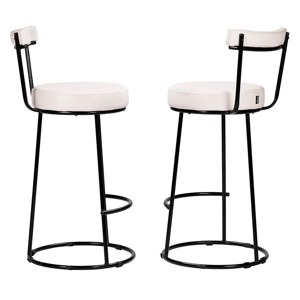 Kit 4 Banquetas Miami 96cm Couríssimo Branco - Salaone Branco - 4