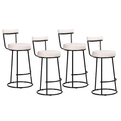 Kit 4 Banquetas Miami 96cm Couríssimo Branco - Salaone Branco