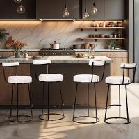 Kit 4 Banquetas Miami 96cm Couríssimo Branco - Salaone Branco - 2