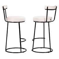 Kit 4 Banquetas Miami 96cm Couríssimo Branco - Salaone Branco