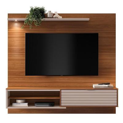 Home Suspenso Trenton 183cm Cinamomo Mel/grigio Fosco Para Tv Até 70” - Mobler Cinamomo Mel/grigio Fosco